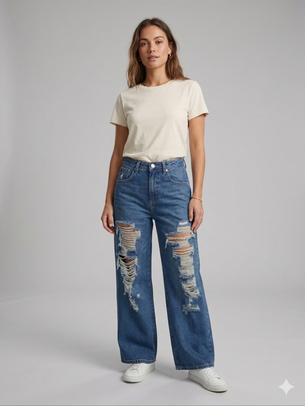 Anthropologie Pilcro The Joey High-Rise Relaxed Jeans Sz 29P Straight Distressed